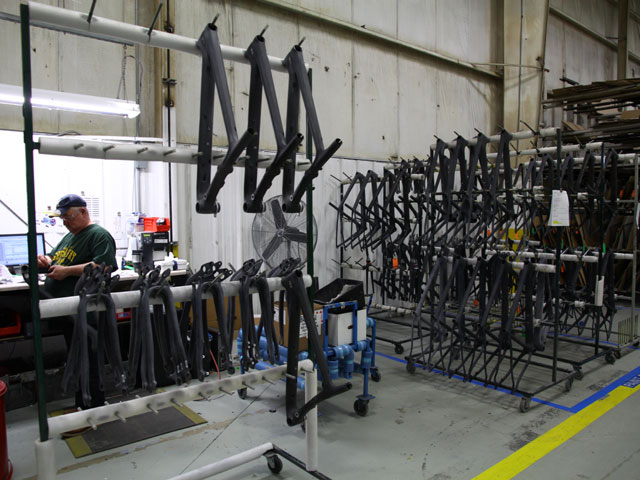 All the Pro Team and Athlete bikes are set aside and worked on separately