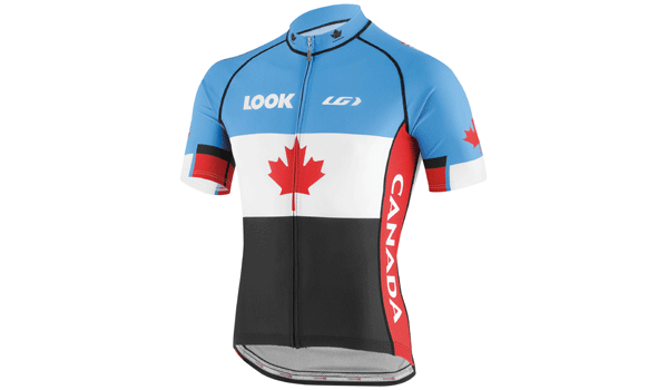 At the Tour de Beauce, Christian Meier and his fellow riders on the Canadian national team are sporting the new national cycling jersey.