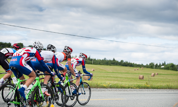 Ansel Dickey of Team USA leads during Stage 6 of the Tour de l'Abitibi. Photo Credit: Hugo Lacroix Photographe