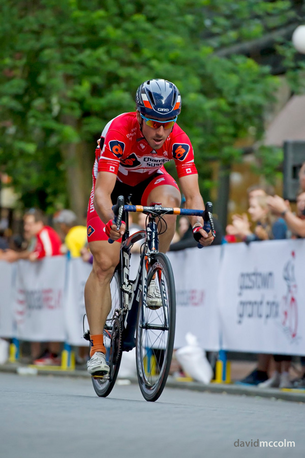Canadian road champion Zach Bell leads during the 2013 Gastown Grand Prix. Photo credit: David McColm.