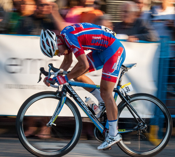 Florenz Knaver (Team Baier Landshut) pushes the pace during the 2013 Giro di Burnaby. Photo credit: Scott Robarts