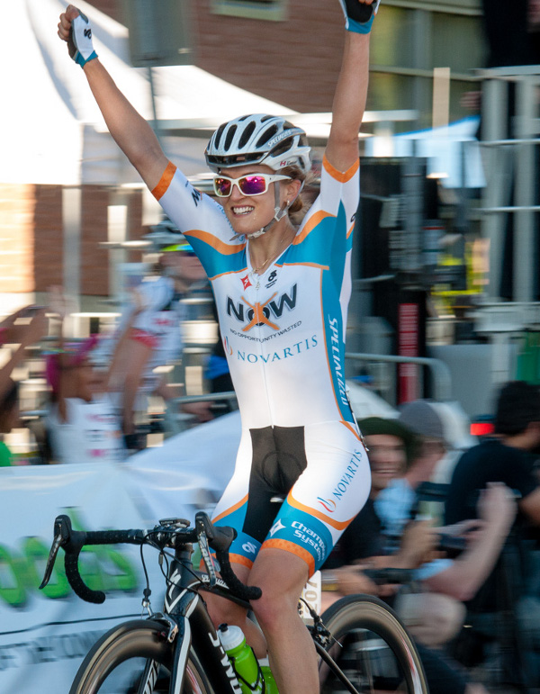 Lex Albrecht (Now and Novartis for MS) takes the MK Delta Criterium of the Tour of Delta on Friday. Photo Credit: Scott Robarts