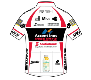 Accent Inns Russ Hays Cycling Team presented by Scotiabank 2015 jersey back