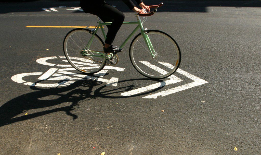 Segregated bike lanes may soon be coming to King Street in Waterloo. 