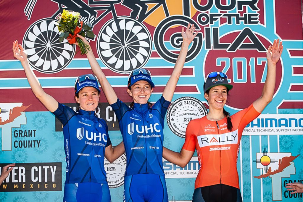 women's podium at 2017 Tour of the Gila Stage 1