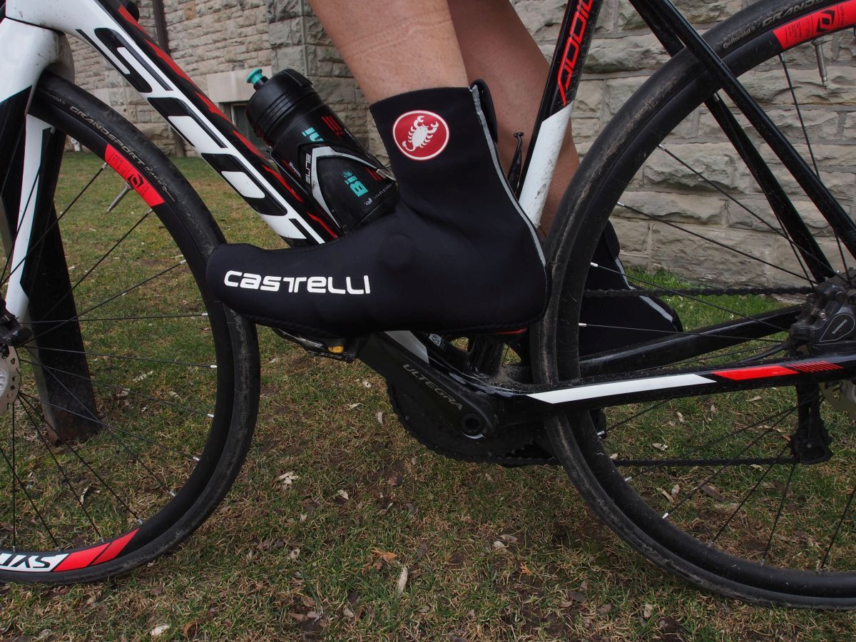 Castelli shoe covers and gloves