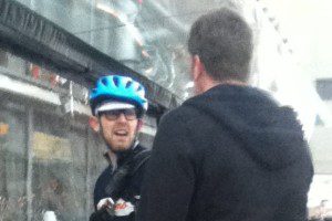 A cyclist-driver altercation broke out in downtown Vancouver last Friday.