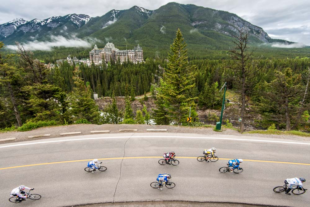 The highlight of the Tunnel Mountain Road Race is undoubtedly Surprise Corner.