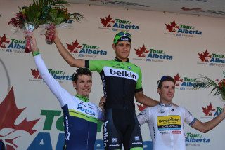 Tour of Alberta Stage 4 podium