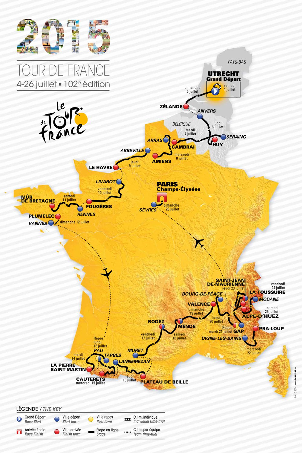 2015 Tour de France route