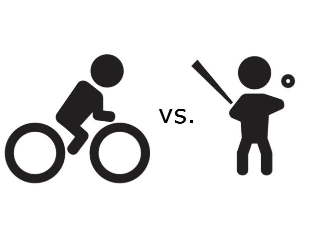 Cycling vs. baseball