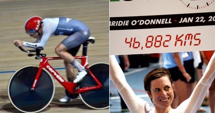 bridie rider adelaide australian australia donnell uci hour record sets