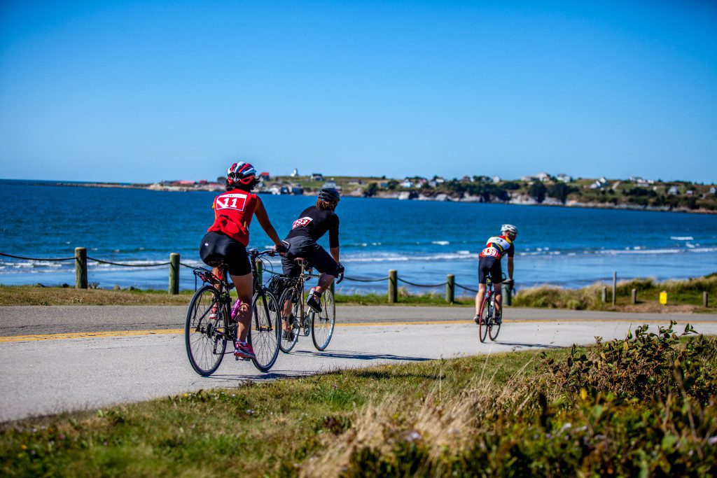cyclists at Mavillette Beach - Joey Robichaud Photography