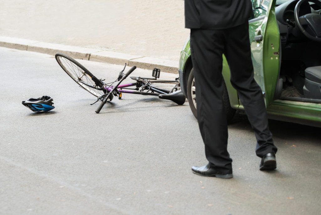 Driver After Collision With Bicycle