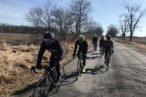 Paceline pull spring peloton group ride