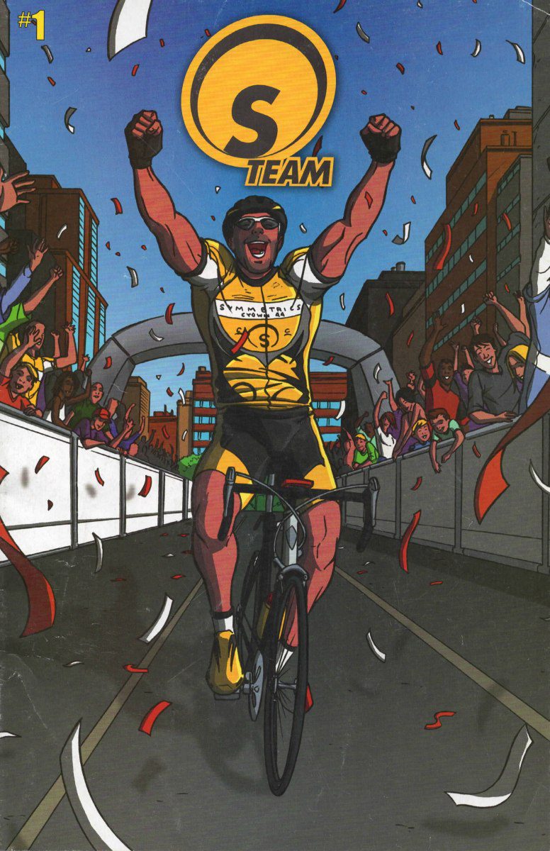 Symmetrics Pro Cycling Team comic, S Team, cover