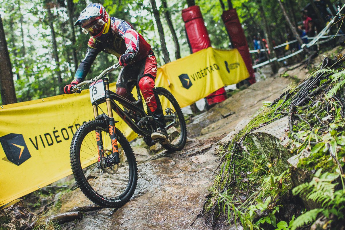 Despite the abismal conditions American Aaron Gwin managed to put down an amazing run and take the win.