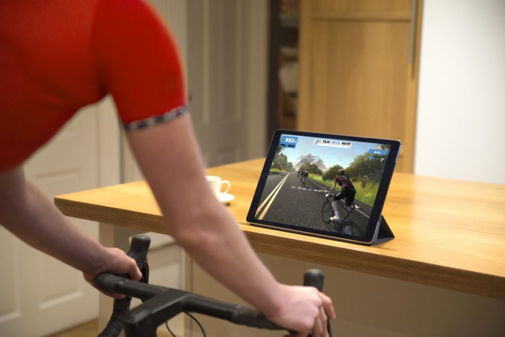 Zwift on a tablet
