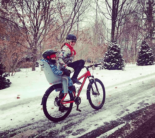 Grégoire Trudeau Instagram winter bike ride