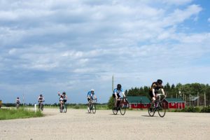 Cyclists at MS Bike - Leduc to Camrose