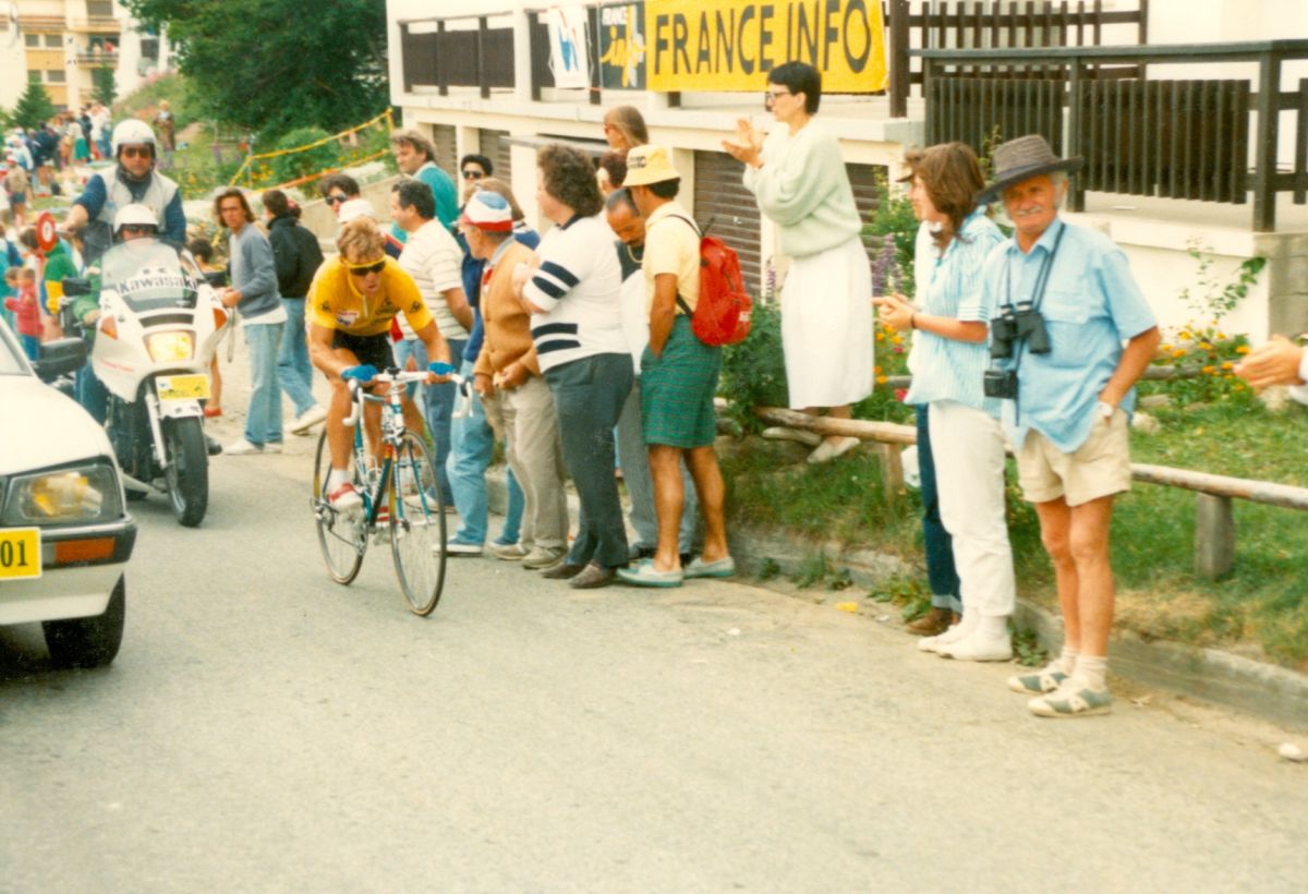 14-07-1988 Tour De France; Tappa 11 Morzine - L'alpe D'huez; 1988, Weinmann - La Suisse - Smm Uster; Bauer, Steve; L'alpe D'huez;