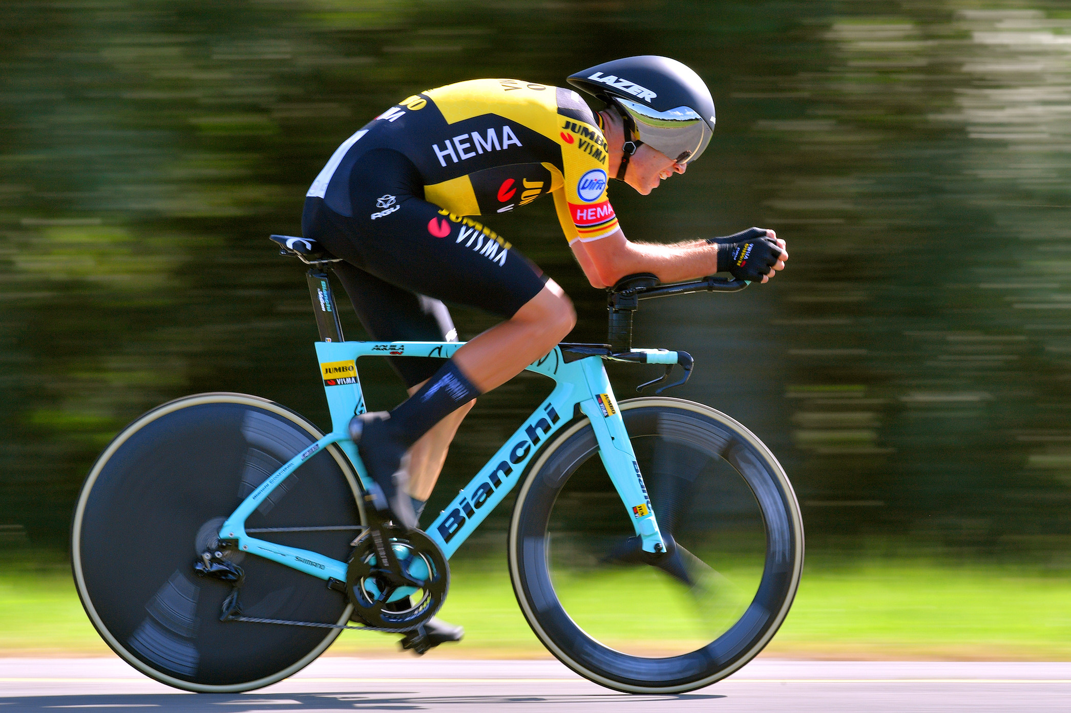 Roglic Time Trial Tour De France Primoz Roglic S Custom Yellow Jersey Time Trial Skinsuit 2020