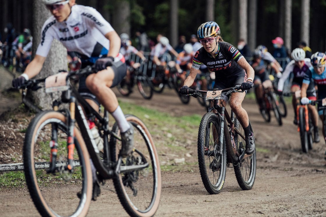 Loana Lecomte doubles up with muddy World Cup win in Nove Mesto ...