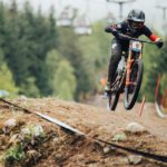 Nina Hoffmann performs at UCI DH World Cup in Fort William, United Kingdom on May 22, 2022 // Bartek Wolinski / Red Bull Content Pool // SI202205220763 // Usage for editorial use only //