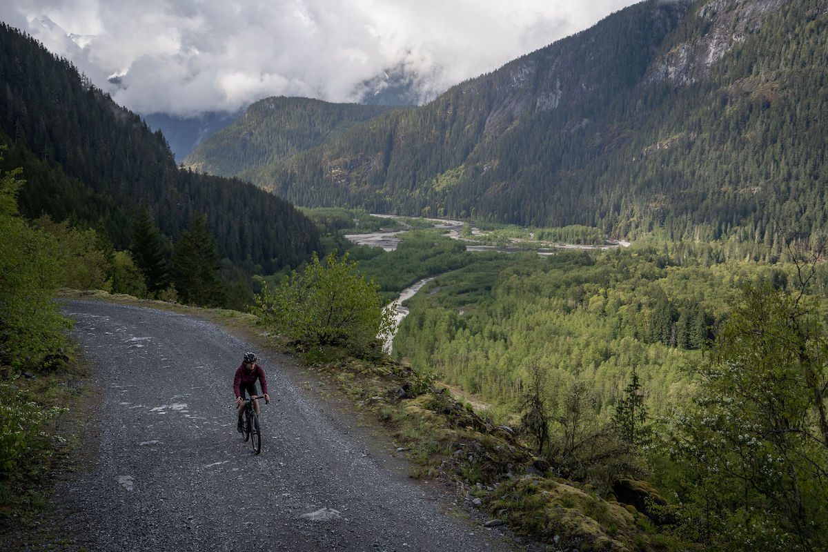 Chris Hatton rides a repurposed gravel road in Squamish B.C. 