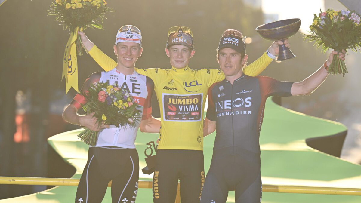 The Tour de France podium