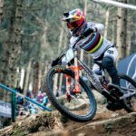 Jackson Goldstone races to the win at the DH World Cup in Lourdes, 2022