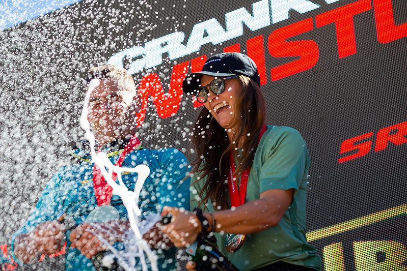 Verbeeck sprays podium champagne 