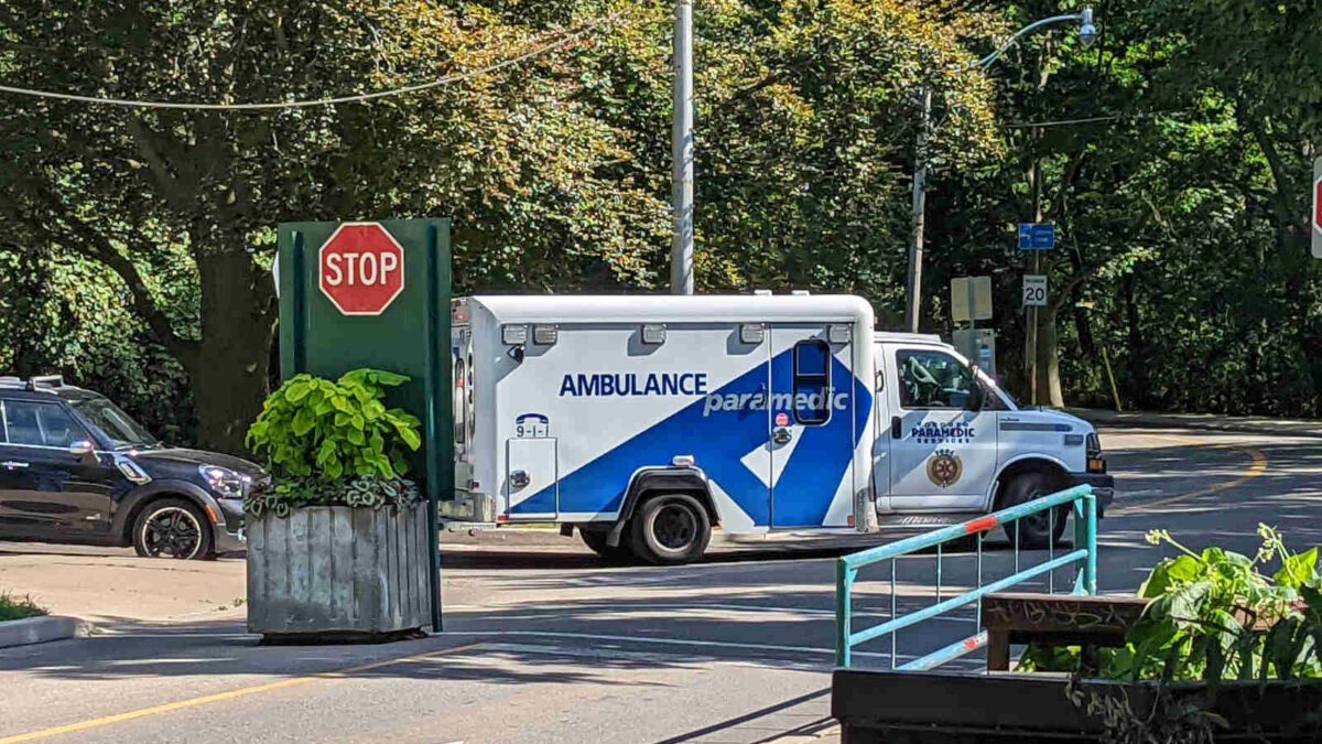 An ambulance in High Park