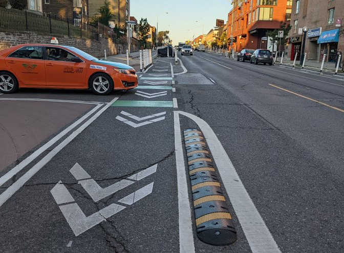 Speed bump on a Toronto street
