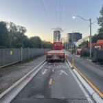 A truck parked in a bike lane and threatened a Toronto cyclist when asked to move