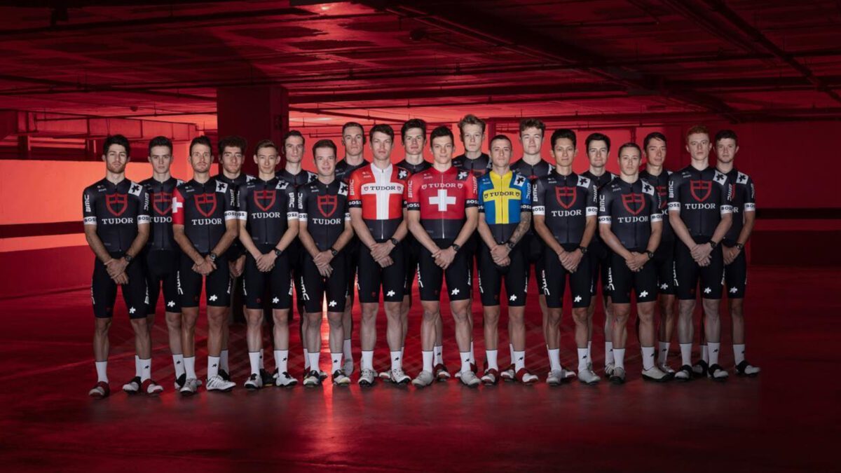 The Tudor Pro cycling team photo