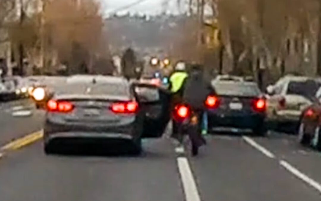 Driver dooring cyclists on purpose