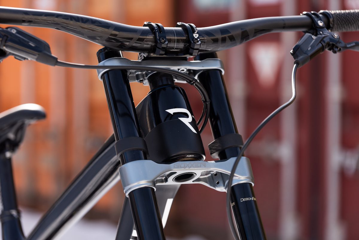 Revel Rodeo 3D printed mountain bike head tube detail