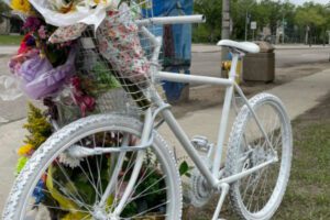 Natasha Fox ghost bike memorial