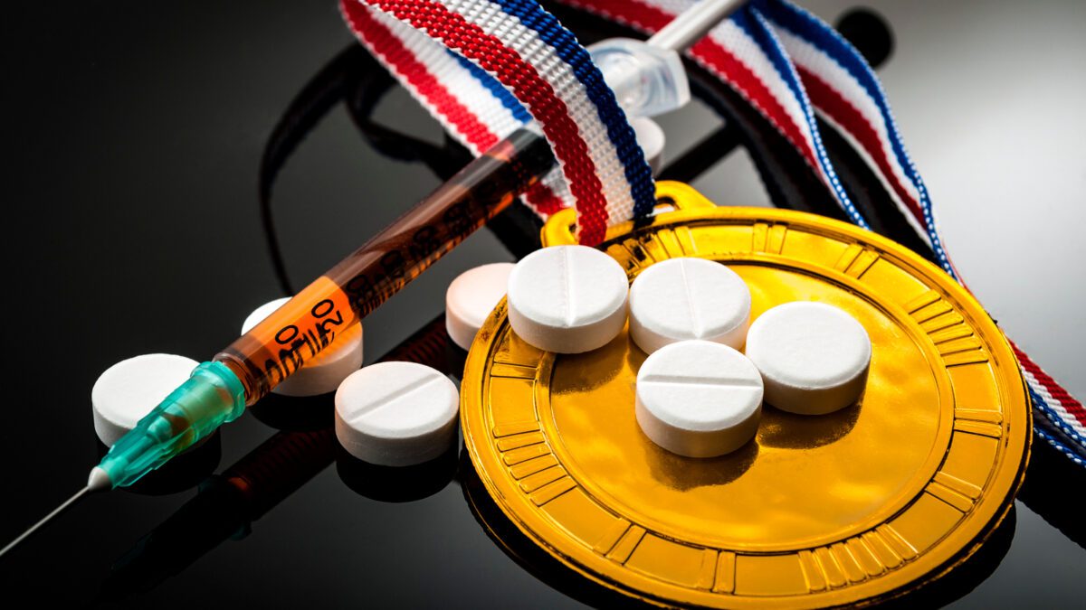Doping in sports and steroid abuse concept
