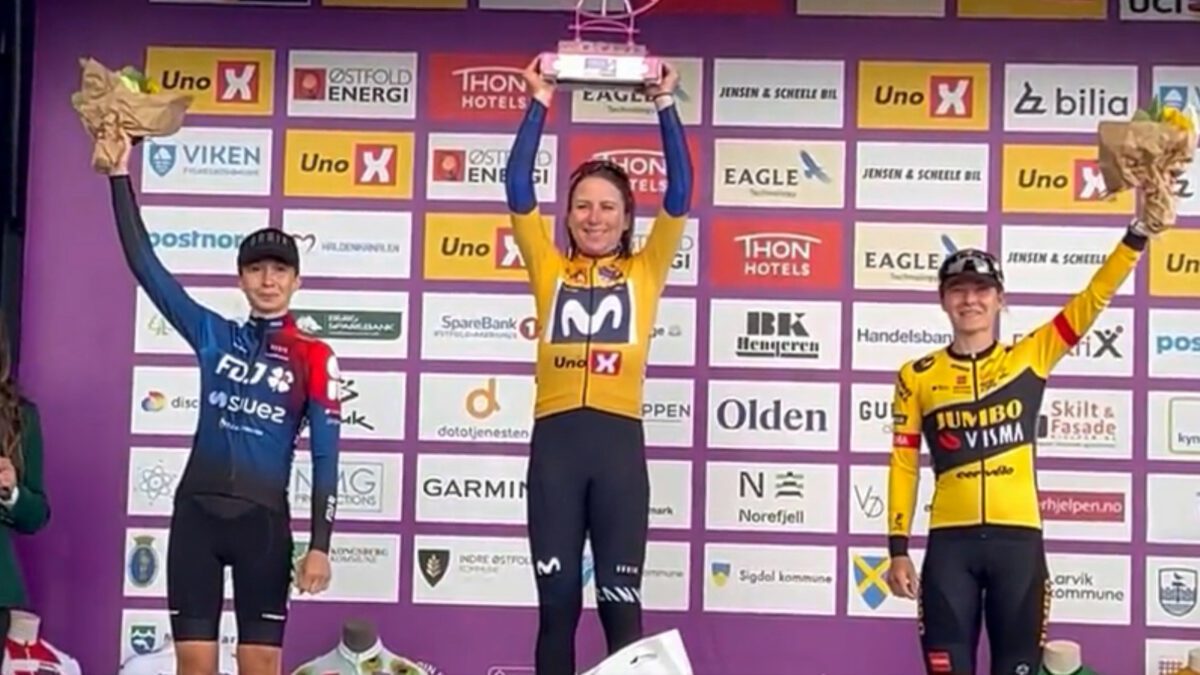 The podium at the Tour of Scandinavia