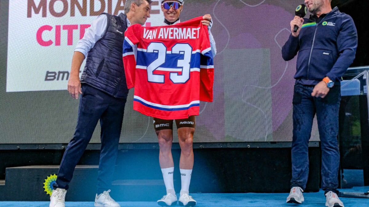 Greg van Avermaet in a Montreal Canadiens jersey