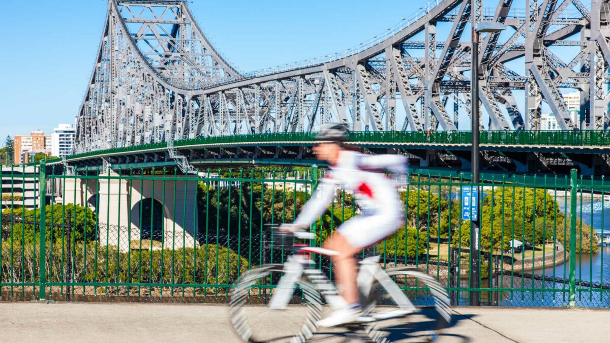 Bicycle Rider. Australia, Brisbane City
