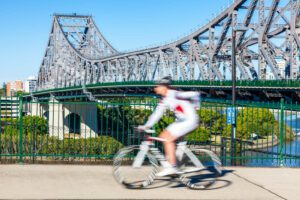 Bicycle Rider. Australia, Brisbane City