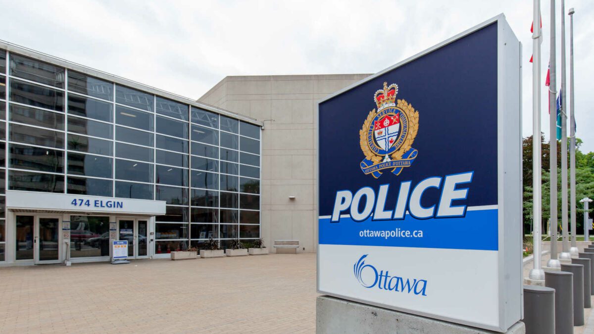 Ottawa, Ontario, Canada - August 9, 2020: Ottawa Police Headquarters in Ottawa on August 9, 2020. The Ottawa Police Service is a municipal police force.