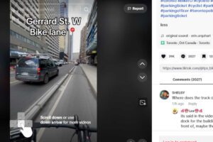 This TikTok about blocking bike lanes went viral and the comments are expectedly trash