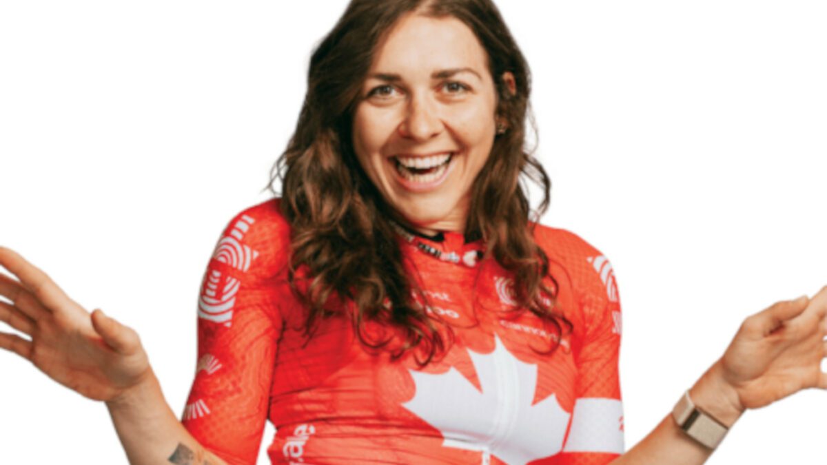 Alison Jackson and her teammates have special Canadian decals for Roubaix